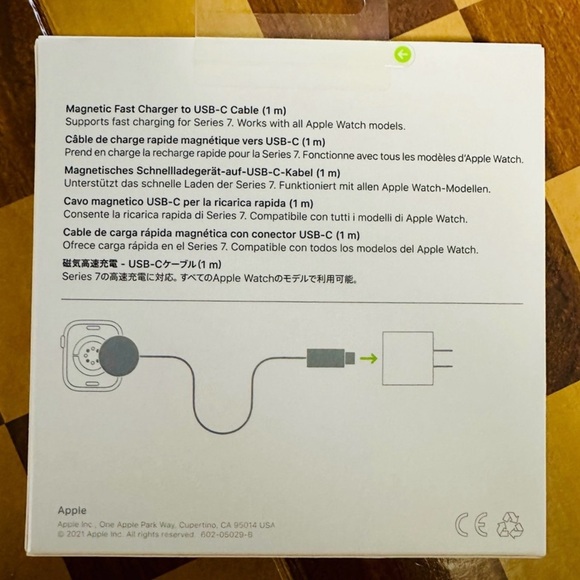 Apple Watch Magnetic Fast charger to USB-C Cable (1m) - Picture 2 of 4